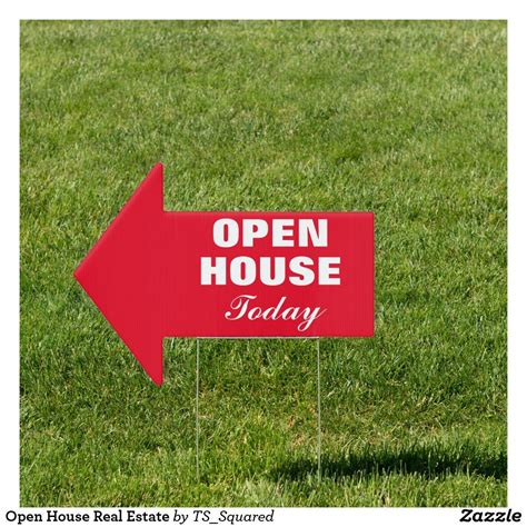 real estate open house sign